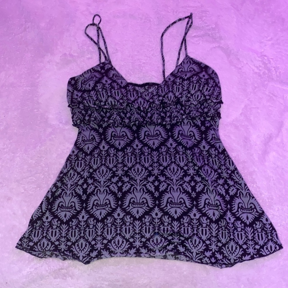 black and grey y2k tank top